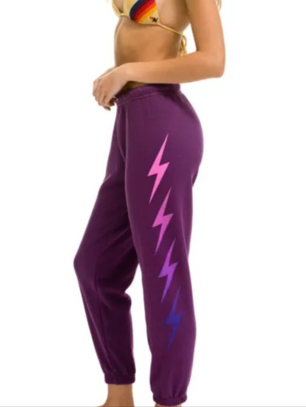 Aviator Nation Bolt Fade 4 Sweatpants Berry Purple Pink